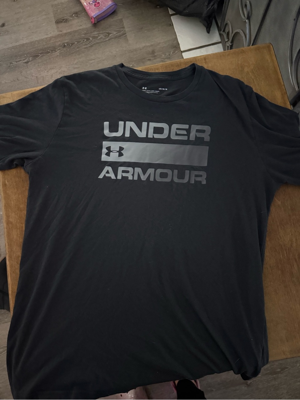 Under Armour Black Short-Sleeve Logo Performance Tee